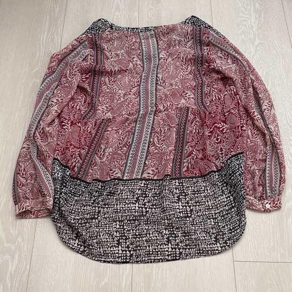 3/$10 DR2 Peasant Blouse in Pink and Black with Tassels - Picture 8 of 8